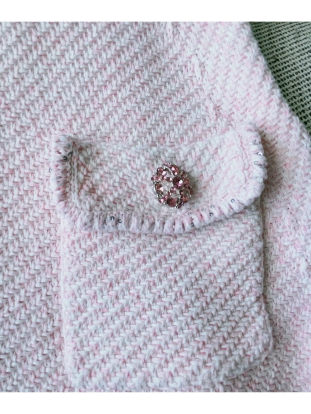 Self-Portrait Pale Pink Tweed Mini Dress - Picture 7 of 8